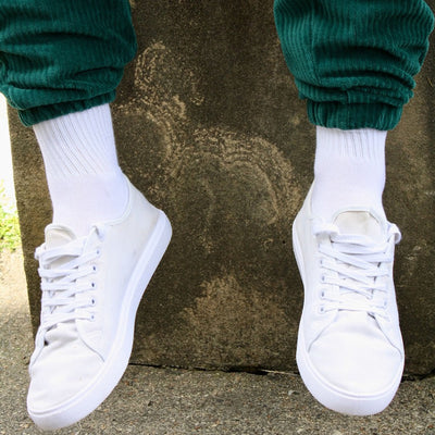 White Athletic Bamboo Socks V2