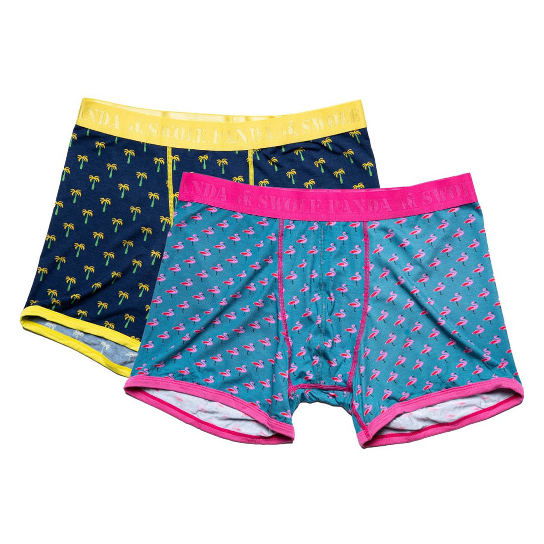 Bamboo Boxers 2 Pack - Flamingos and Palms