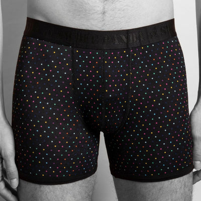 Bamboo Boxers 2 Pack - Purple & Black / Multi Spot