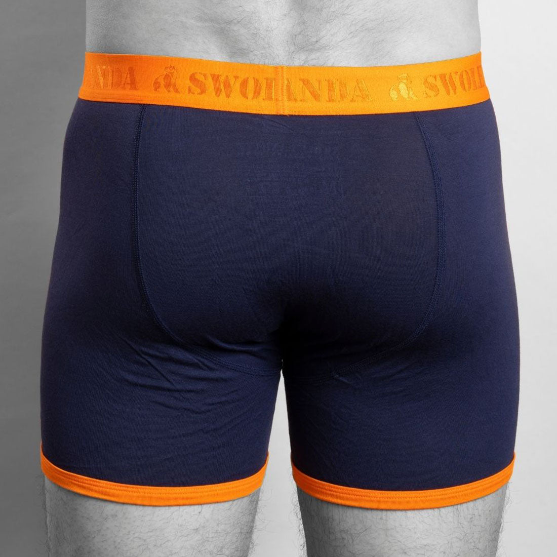 Bamboo Boxers - Navy / Orange Band