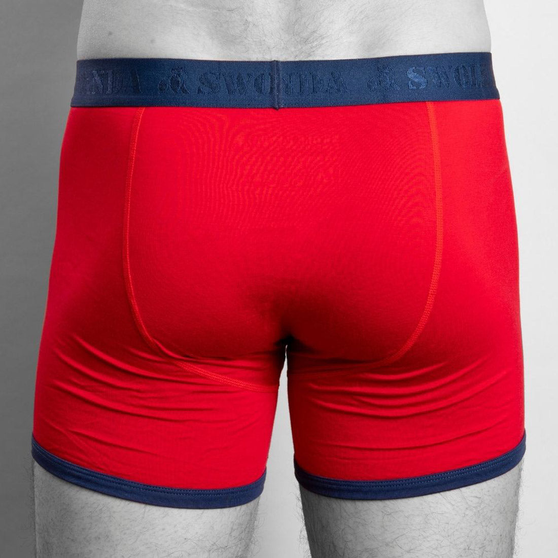 Bamboo Boxers - Red / Blue Band